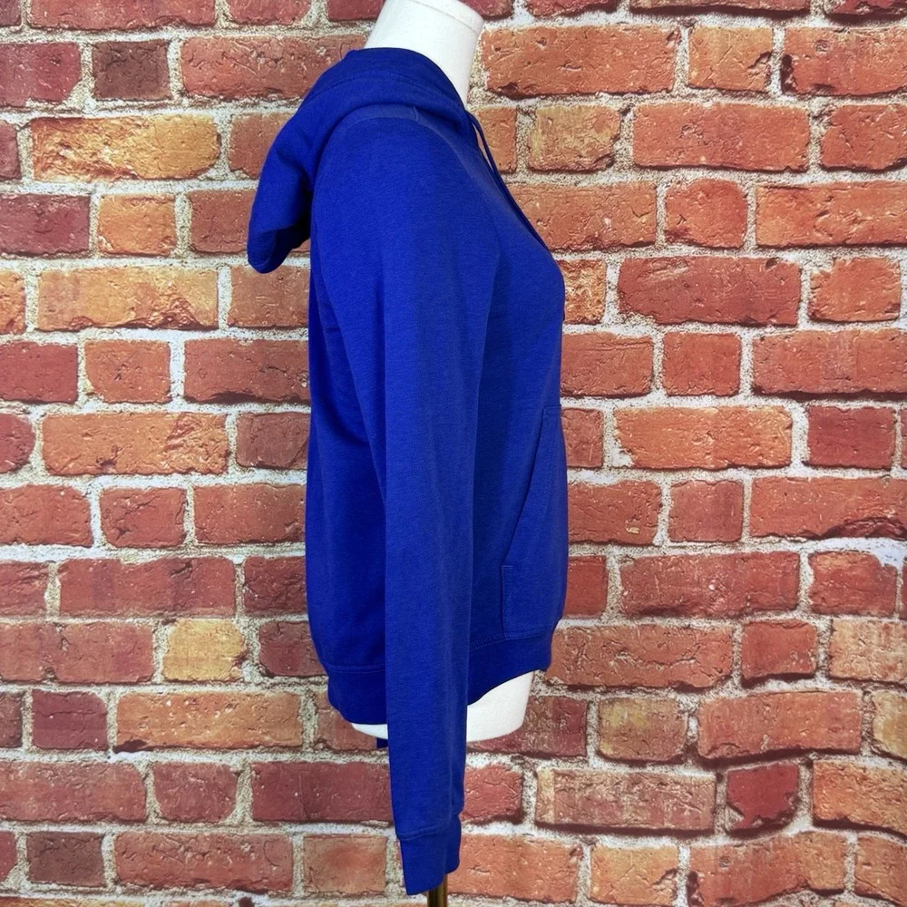 Nike Women's Blue Hoodie With Logo Size XS Fall Comfort‎ Kangaroo Pocket EUC